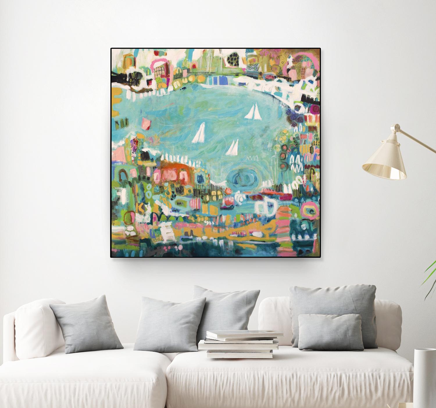 Abstract Marina IV by Karen Fields on GIANT ART - blue abstract