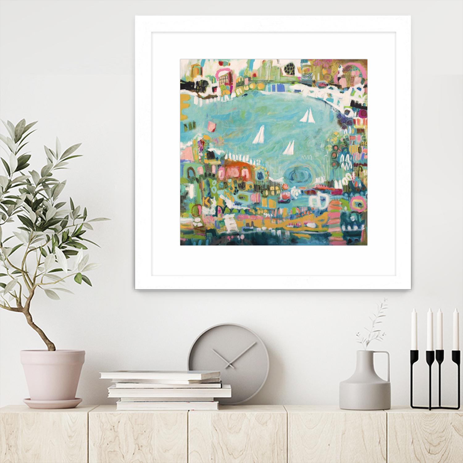 Abstract Marina IV by Karen Fields on GIANT ART - blue abstract