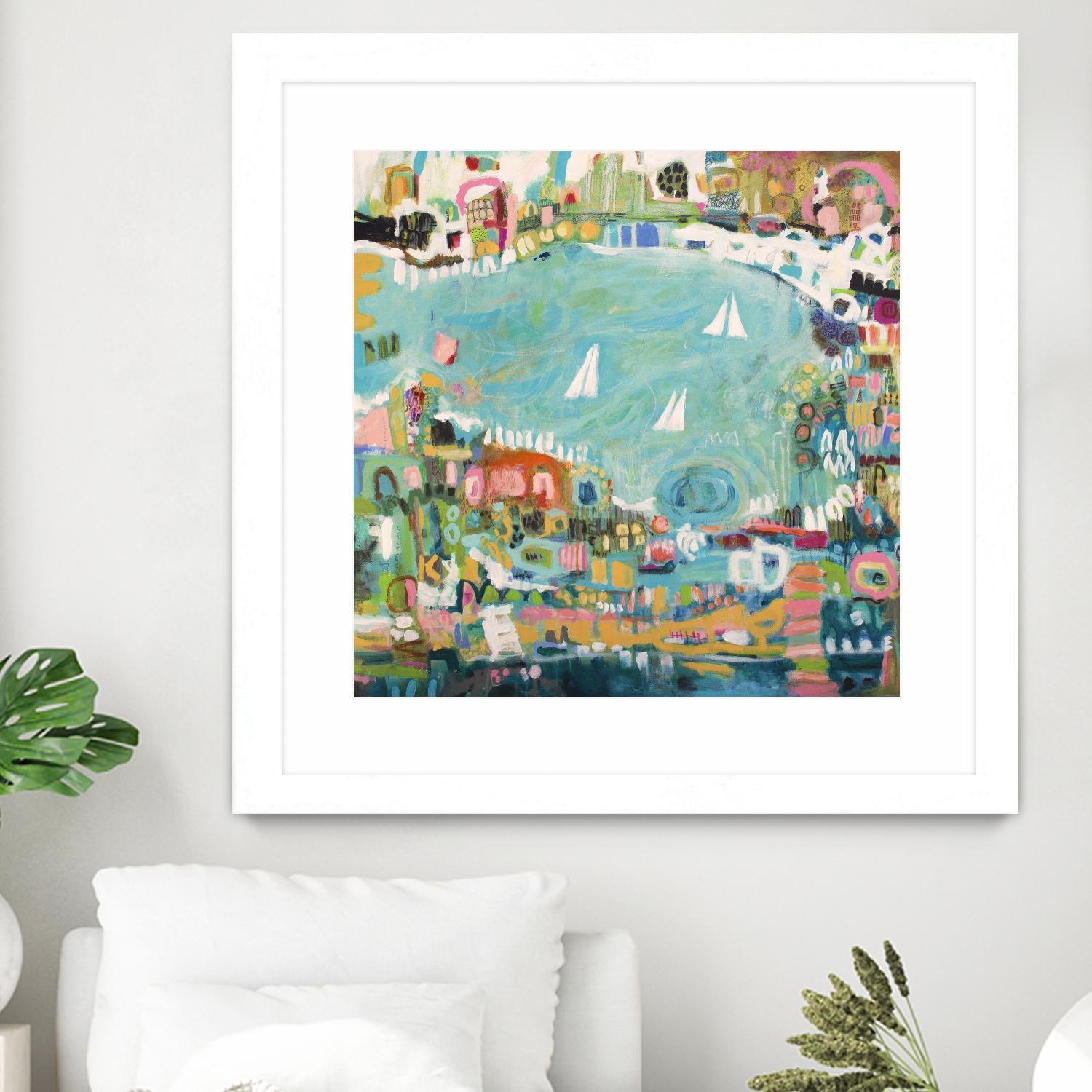 Abstract Marina IV by Karen Fields on GIANT ART - blue abstract