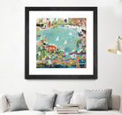 Abstract Marina IV by Karen Fields on GIANT ART - blue abstract