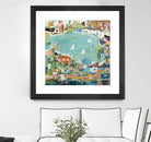 Abstract Marina IV by Karen Fields on GIANT ART - blue abstract