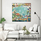 Abstract Marina IV by Karen Fields on GIANT ART - blue abstract