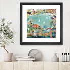 Abstract Marina IV by Karen Fields on GIANT ART - blue abstract