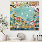 Abstract Marina IV by Karen Fields on GIANT ART - blue abstract