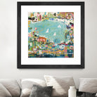 Abstract Marina IV by Karen Fields on GIANT ART - blue abstract