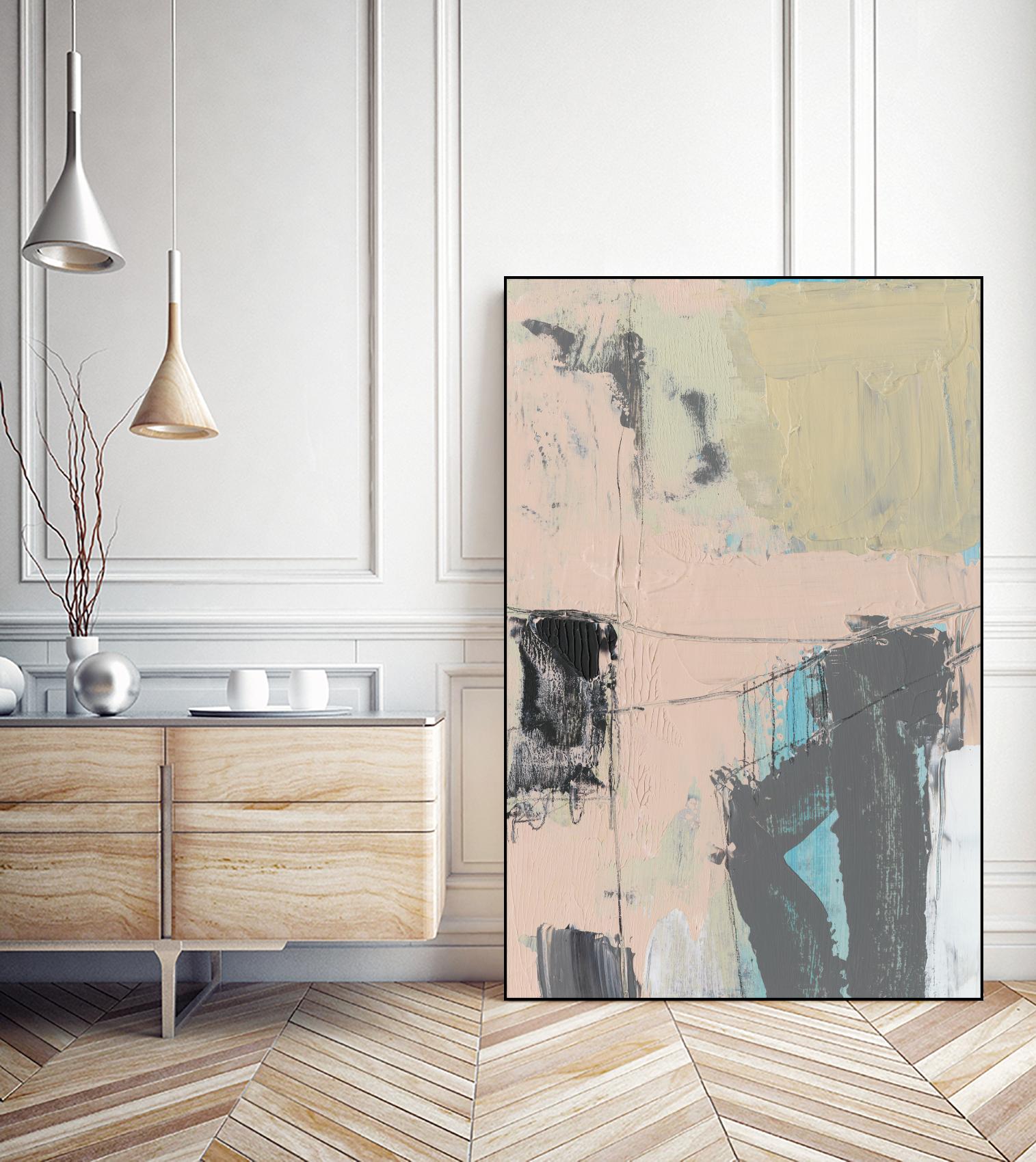 Pink-A- Boo I by Jennifer Goldberger on GIANT ART - abstract