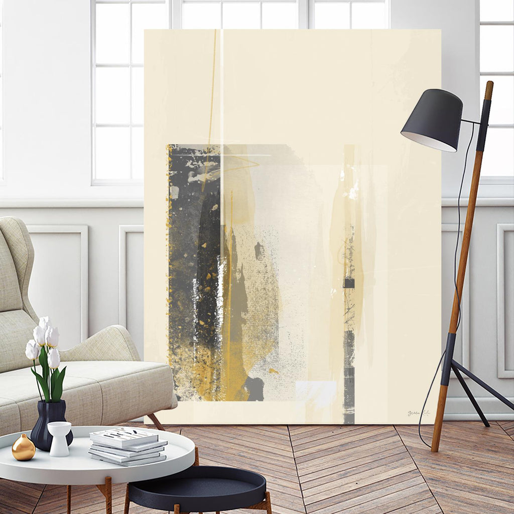 Deeper Shadows I by Green Lili on GIANT ART - yellow abstract