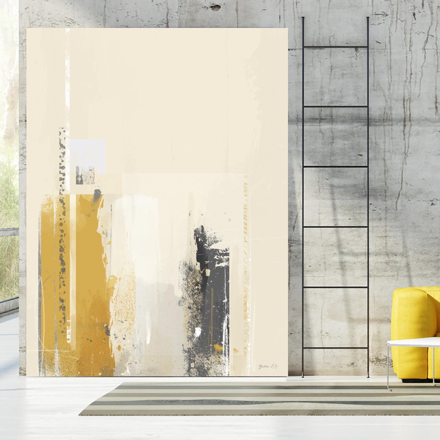 Deeper Shadows II by Green Lili on GIANT ART - yellow abstract