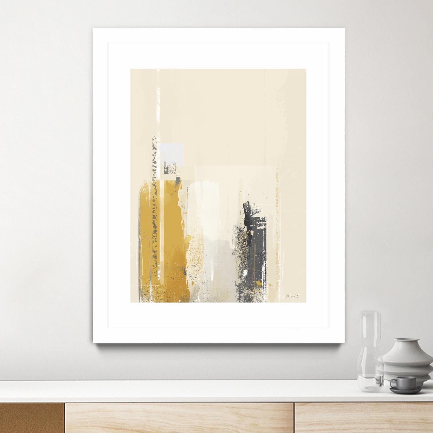 Deeper Shadows II by Green Lili on GIANT ART - yellow abstract