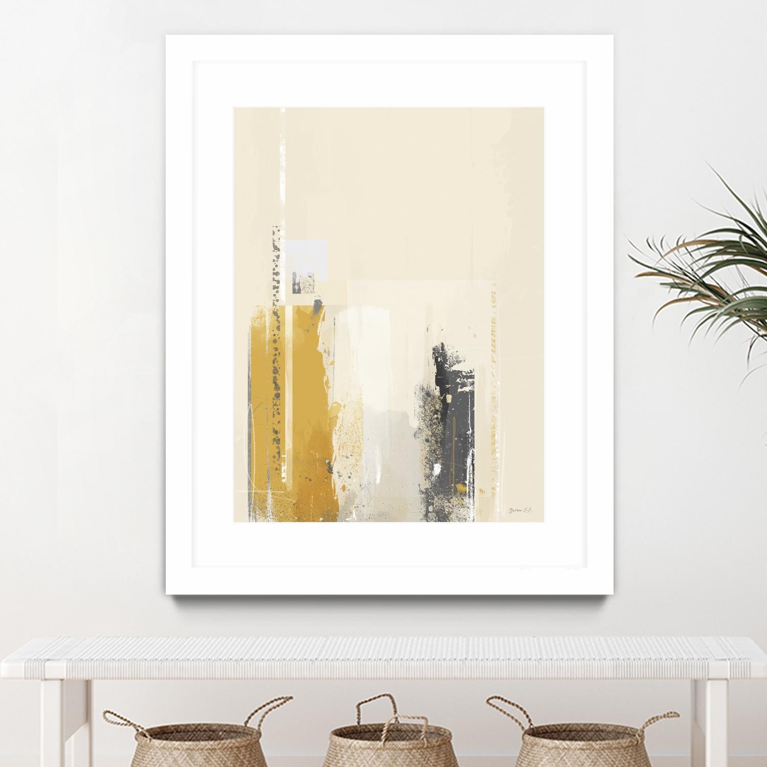 Deeper Shadows II by Green Lili on GIANT ART - yellow abstract