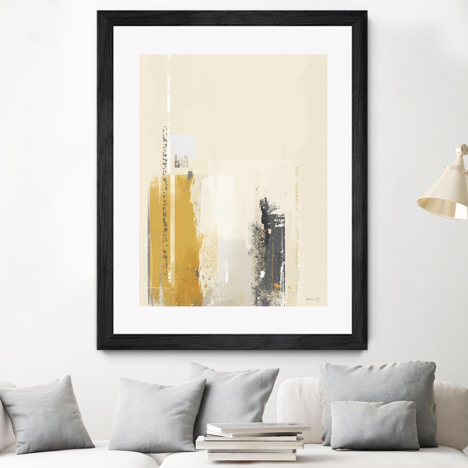 Deeper Shadows II by Green Lili on GIANT ART - yellow abstract