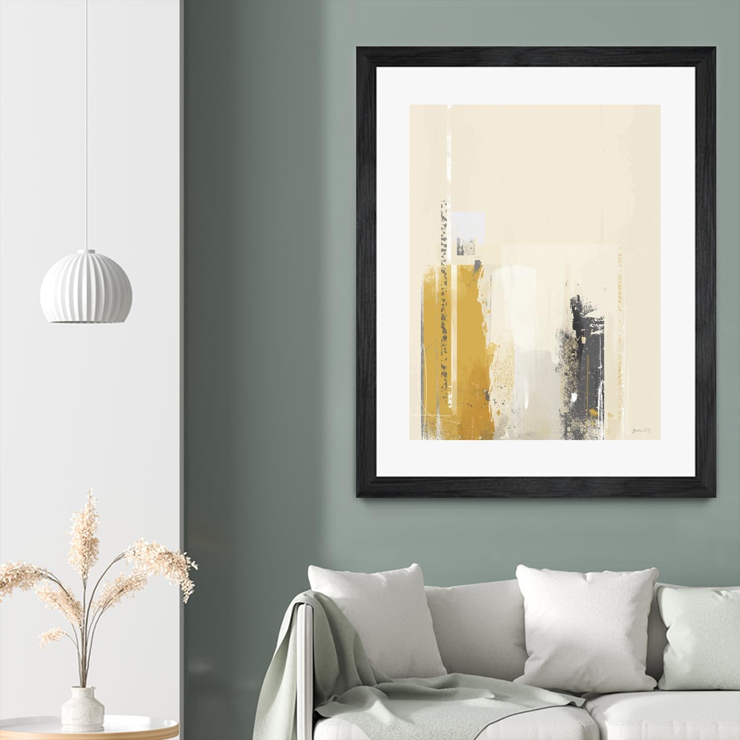 Deeper Shadows II by Green Lili on GIANT ART - yellow abstract