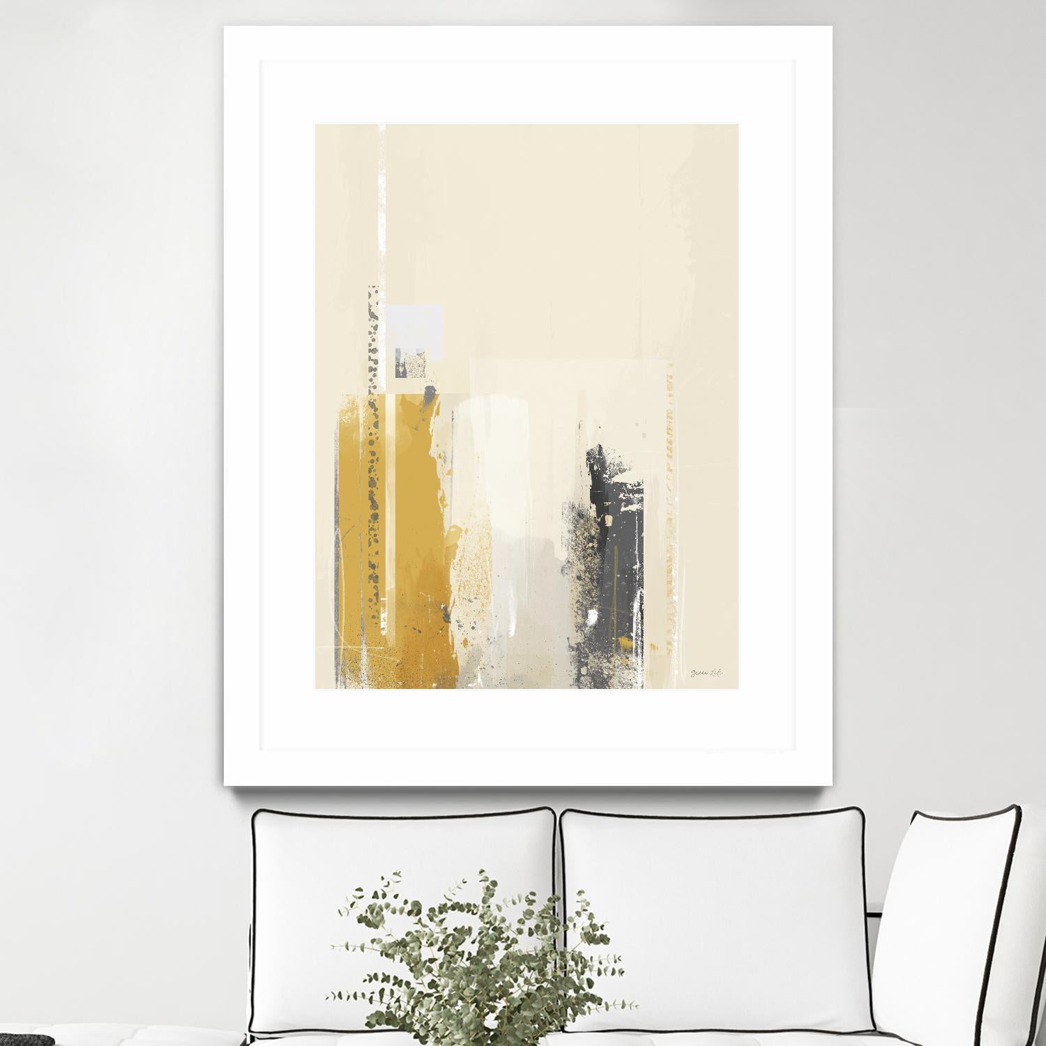 Deeper Shadows II by Green Lili on GIANT ART - yellow abstract