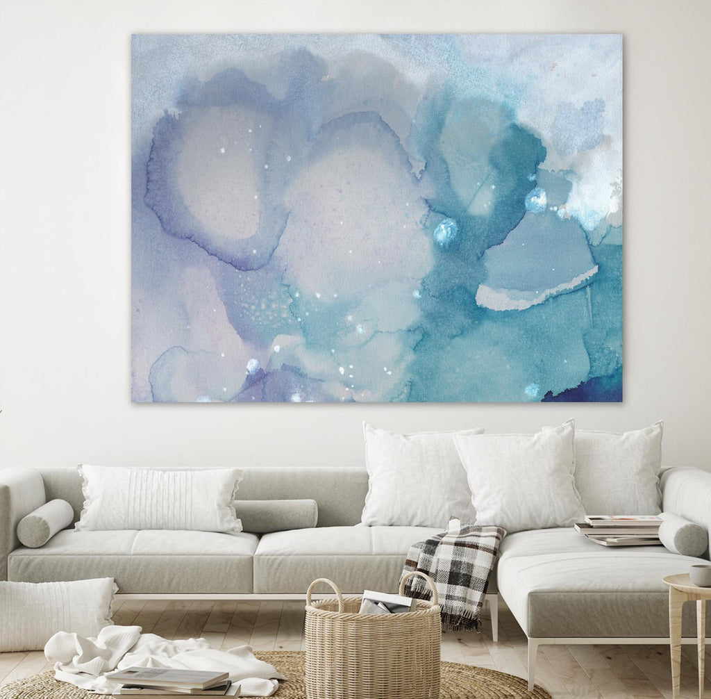 Ice Crystals I by Joyce Combs on GIANT ART - blue abstract