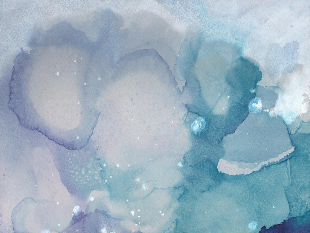 Cristaux de glace I par Joyce Combs sur GIANT ART - abstrait bleu