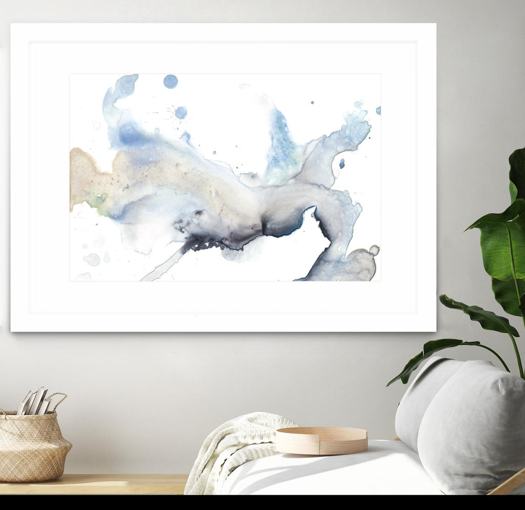 Bloom Cloud I de Jennifer Goldberger sur GIANT ART - abstrait bleu