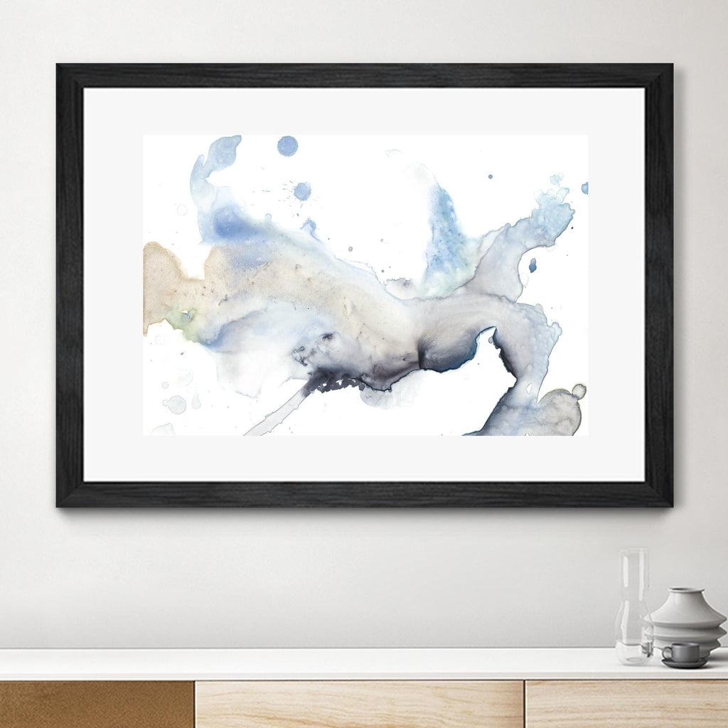 Bloom Cloud I de Jennifer Goldberger sur GIANT ART - abstrait bleu