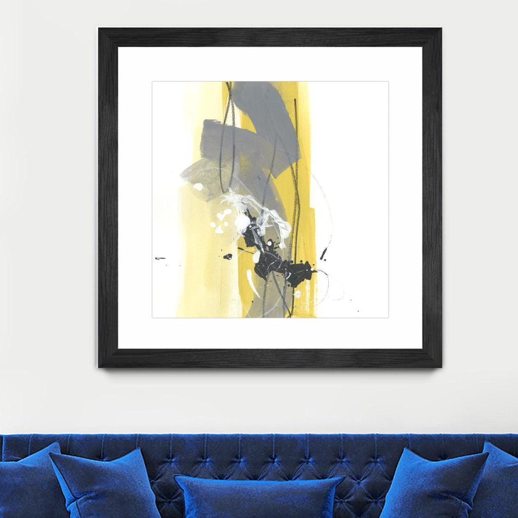 Catch Phrase I by June Erica Vess on GIANT ART - yellow abstract