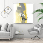 Catch Phrase I by June Erica Vess on GIANT ART - yellow abstract