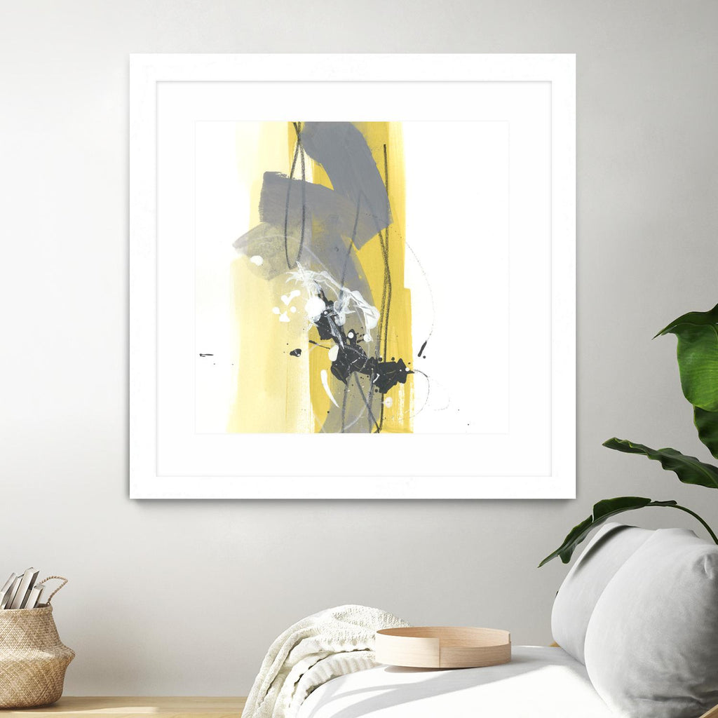 Catch Phrase I by June Erica Vess on GIANT ART - yellow abstract