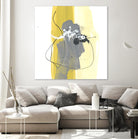 Catch Phrase III by June Erica Vess on GIANT ART - yellow abstract