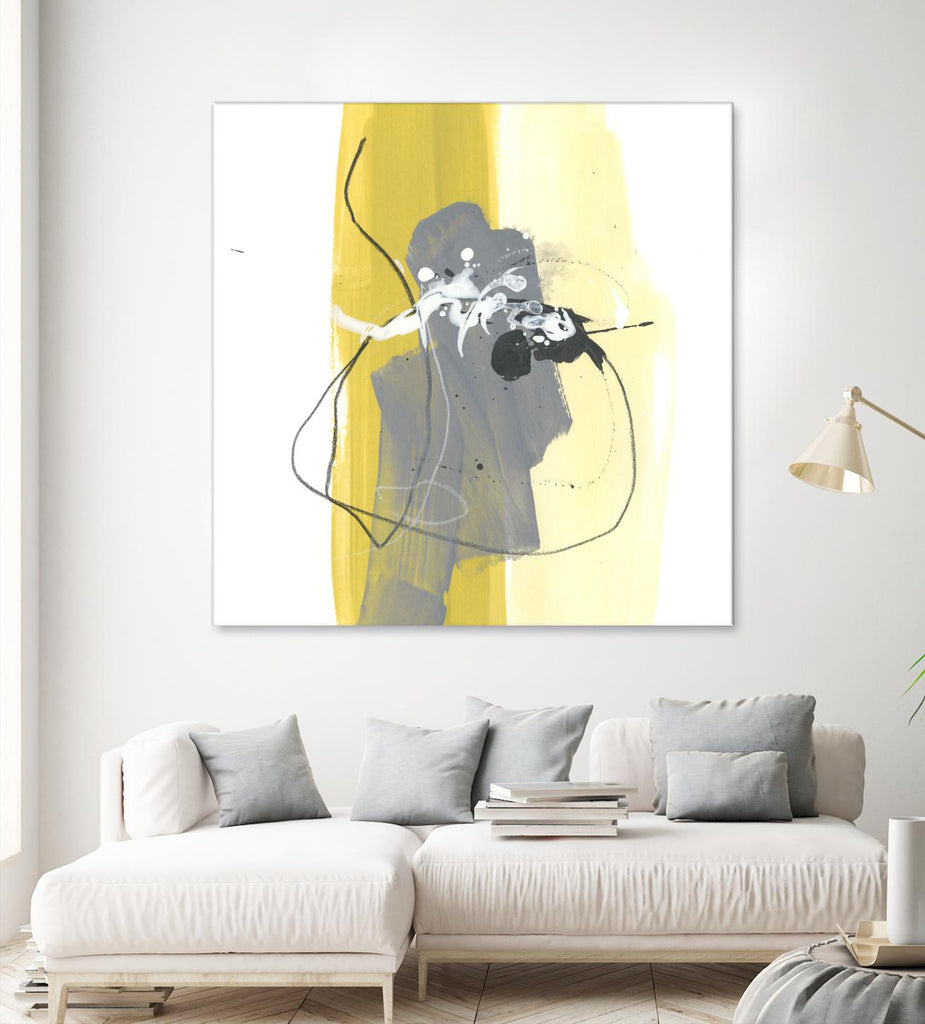 Catch Phrase III by June Erica Vess on GIANT ART - yellow abstract