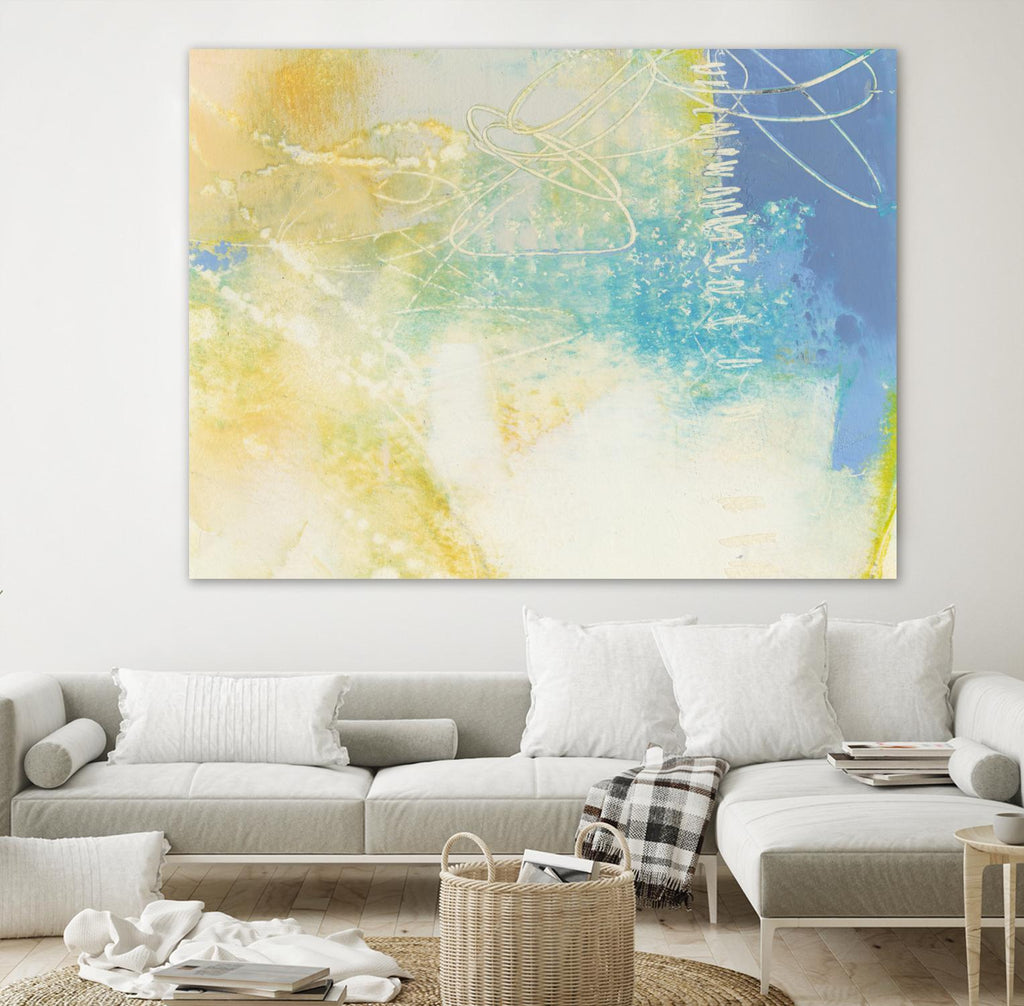 Blue Lux I by Sue Jachimiec on GIANT ART - blue abstract