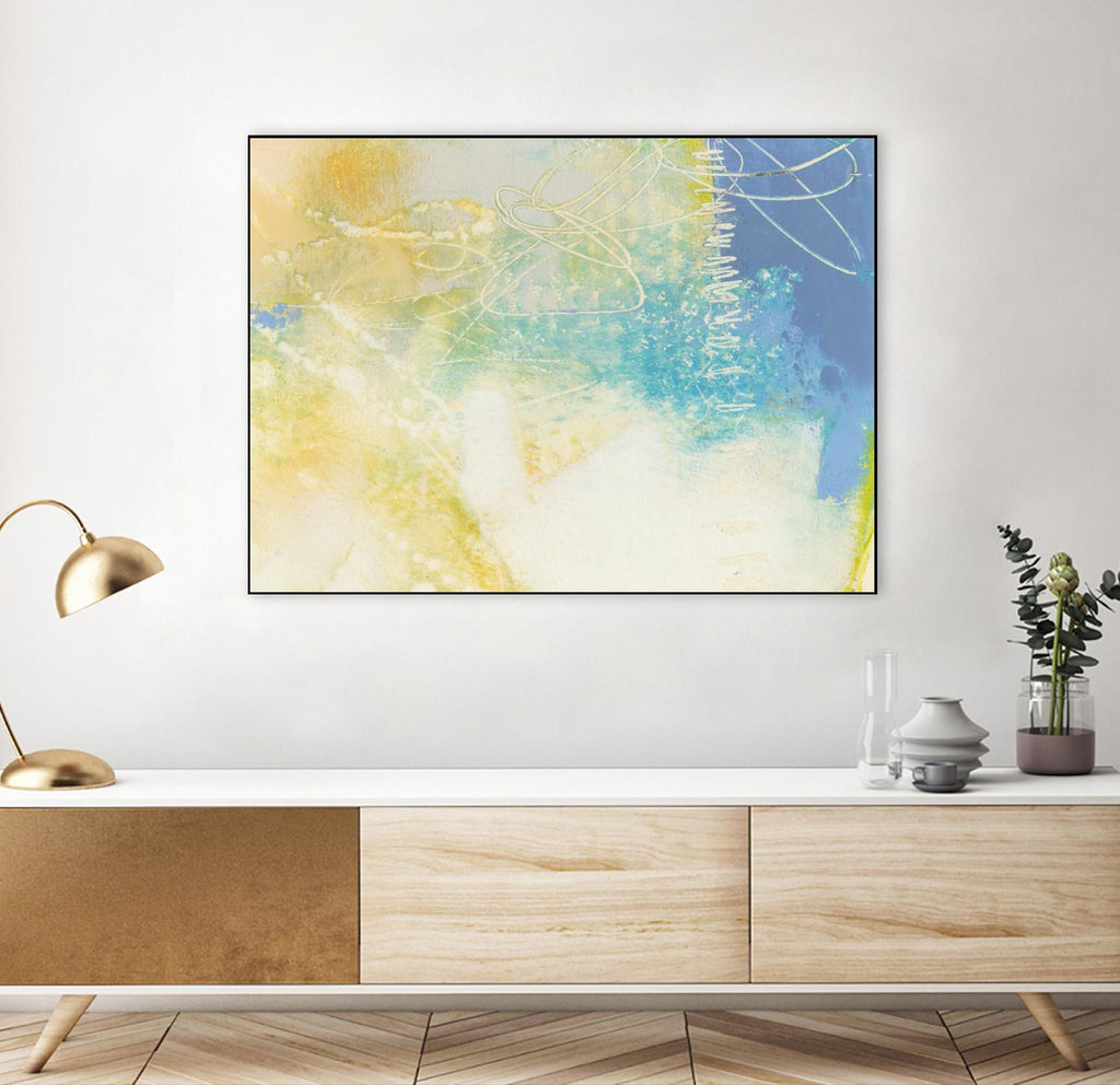 Blue Lux I by Sue Jachimiec on GIANT ART - blue abstract