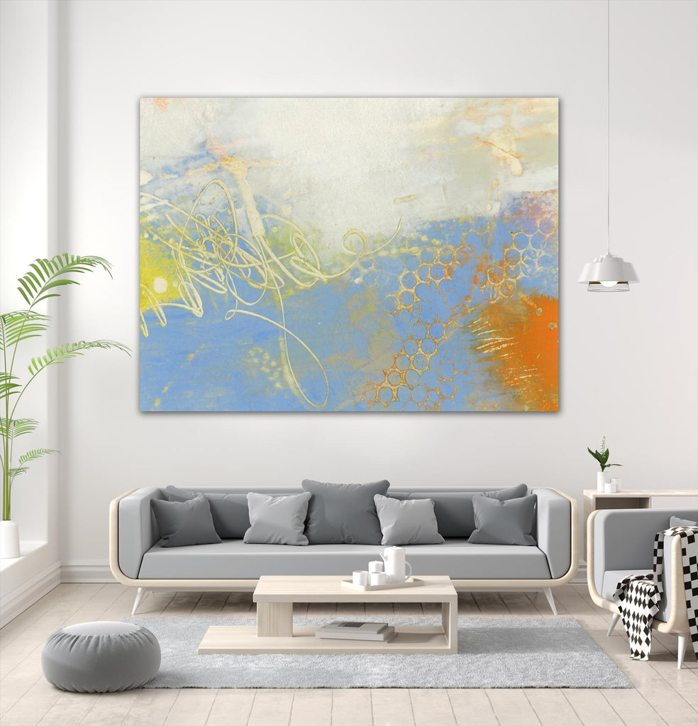 Blue Lux II by Sue Jachimiec on GIANT ART - blue abstract