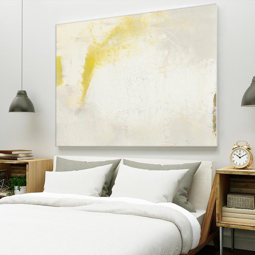 Yellow Lux II by Sue Jachimiec on GIANT ART - yellow abstract