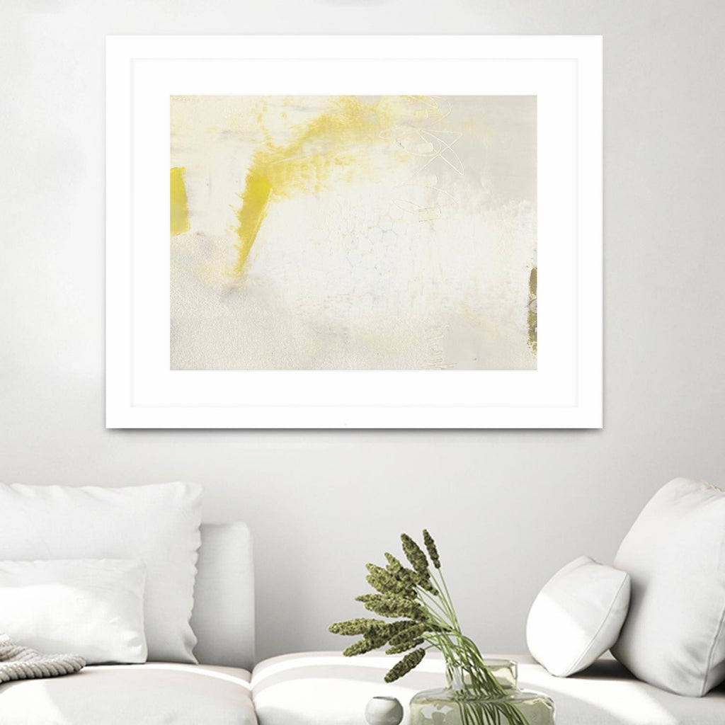 Yellow Lux II by Sue Jachimiec on GIANT ART - yellow abstract