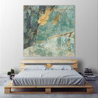 Teal Lace I by Jennifer Goldberger on GIANT ART - green abstract