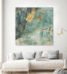 Teal Lace I by Jennifer Goldberger on GIANT ART - green abstract