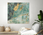 Teal Lace I by Jennifer Goldberger on GIANT ART - green abstract