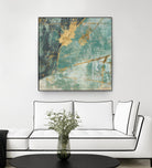 Teal Lace I by Jennifer Goldberger on GIANT ART - green abstract