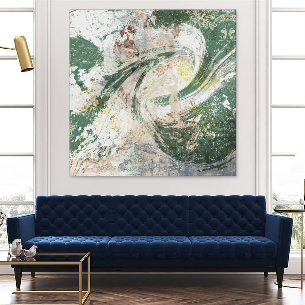 Emerald Aerial by Jennifer Goldberger on GIANT ART - green abstract