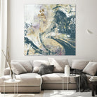 Teal Aerial by Jennifer Goldberger on GIANT ART - blue abstract