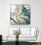 Teal Aerial by Jennifer Goldberger on GIANT ART - blue abstract