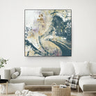 Teal Aerial by Jennifer Goldberger on GIANT ART - blue abstract