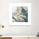 Teal Aerial by Jennifer Goldberger on GIANT ART - blue abstract