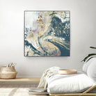 Teal Aerial by Jennifer Goldberger on GIANT ART - blue abstract