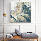 Teal Aerial by Jennifer Goldberger on GIANT ART - blue abstract