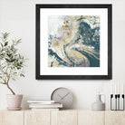 Teal Aerial by Jennifer Goldberger on GIANT ART - blue abstract