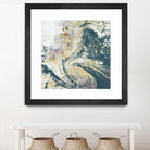 Teal Aerial by Jennifer Goldberger on GIANT ART - blue abstract