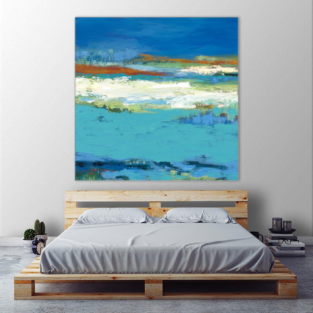 Aisle of White by Janet Bothne on GIANT ART - blue abstract