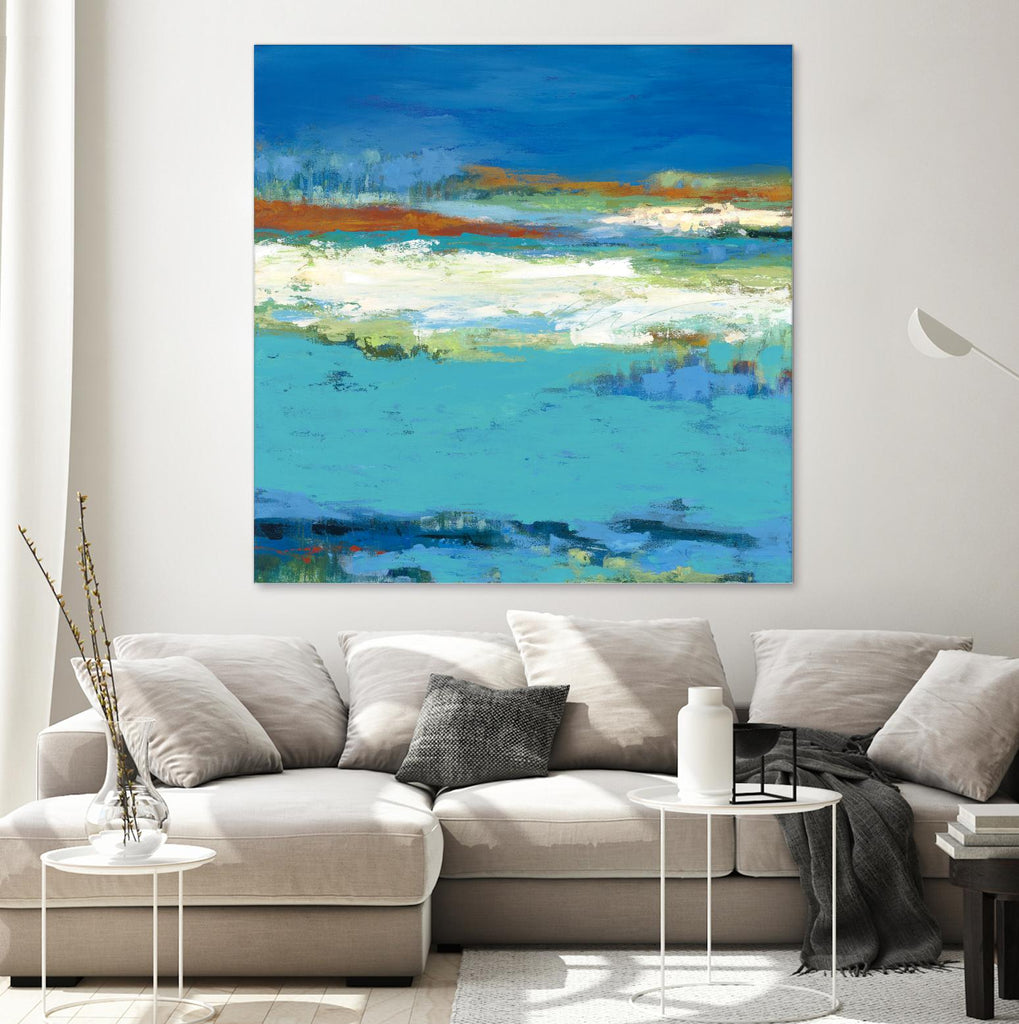 Aisle of White by Janet Bothne on GIANT ART - blue abstract