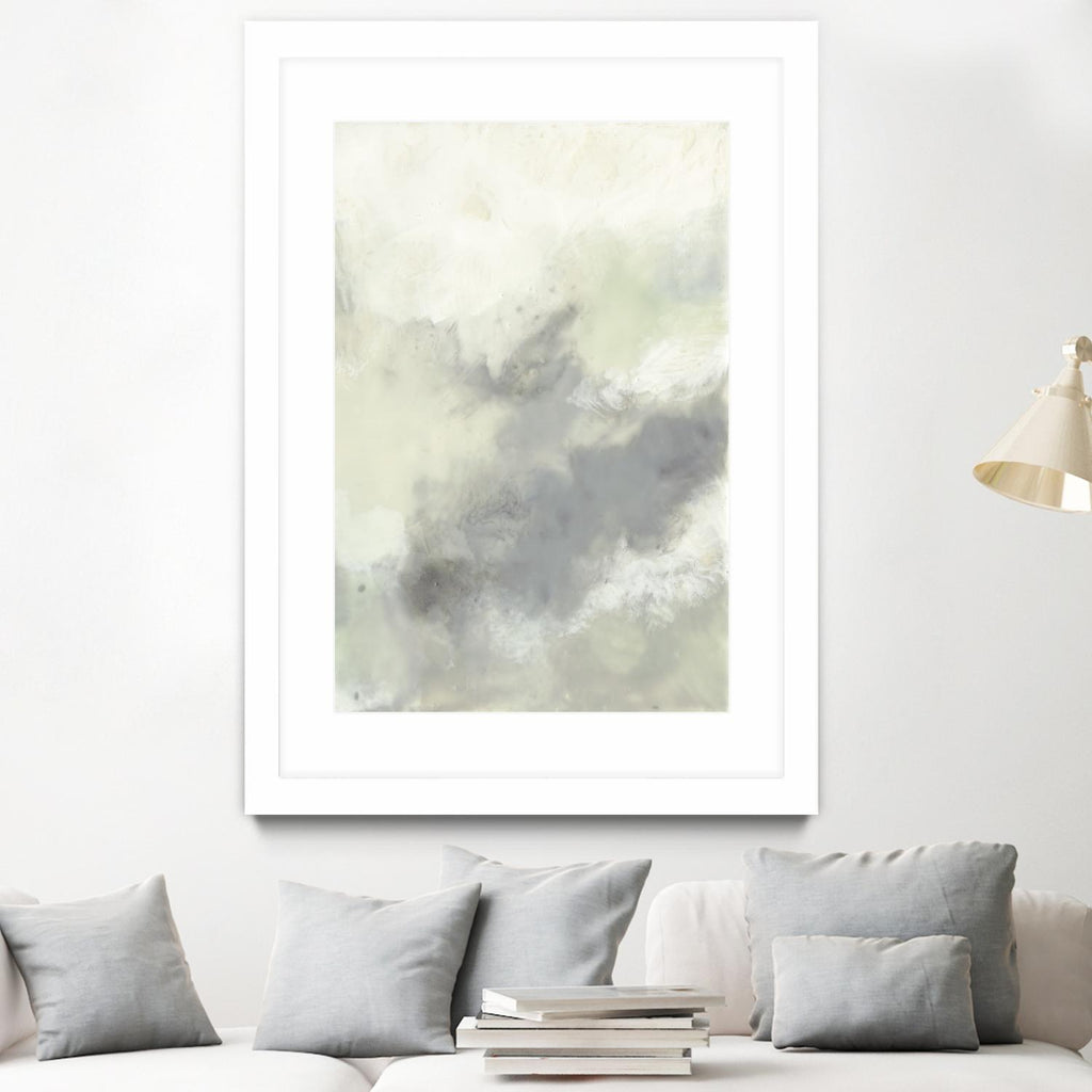 Cloud Impressions II by Jennifer Goldberger on GIANT ART - green abstract