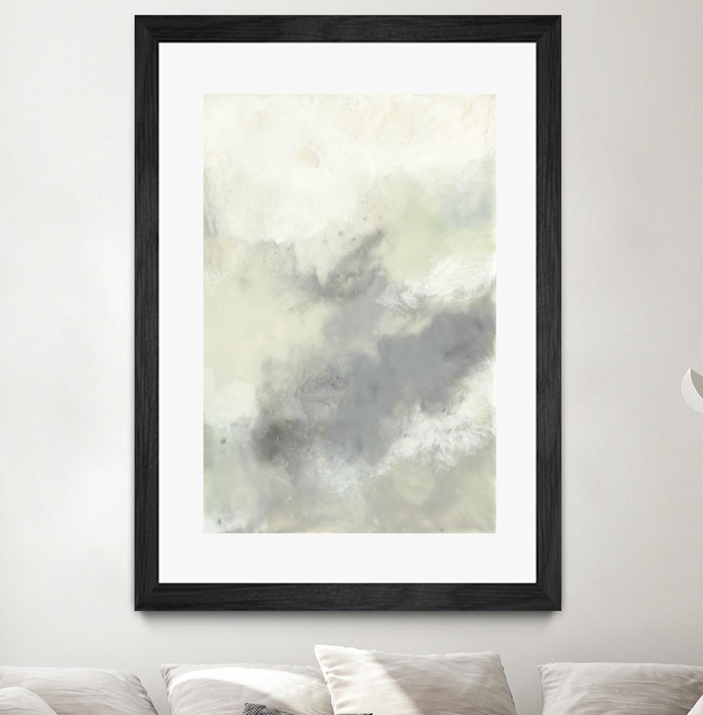Cloud Impressions II by Jennifer Goldberger on GIANT ART - green abstract