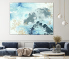 Aqua Wave Form I by June Erica Vess on GIANT ART - blue abstract