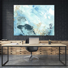 Aqua Wave Form II by June Erica Vess on GIANT ART - blue abstract